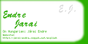endre jarai business card