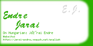 endre jarai business card